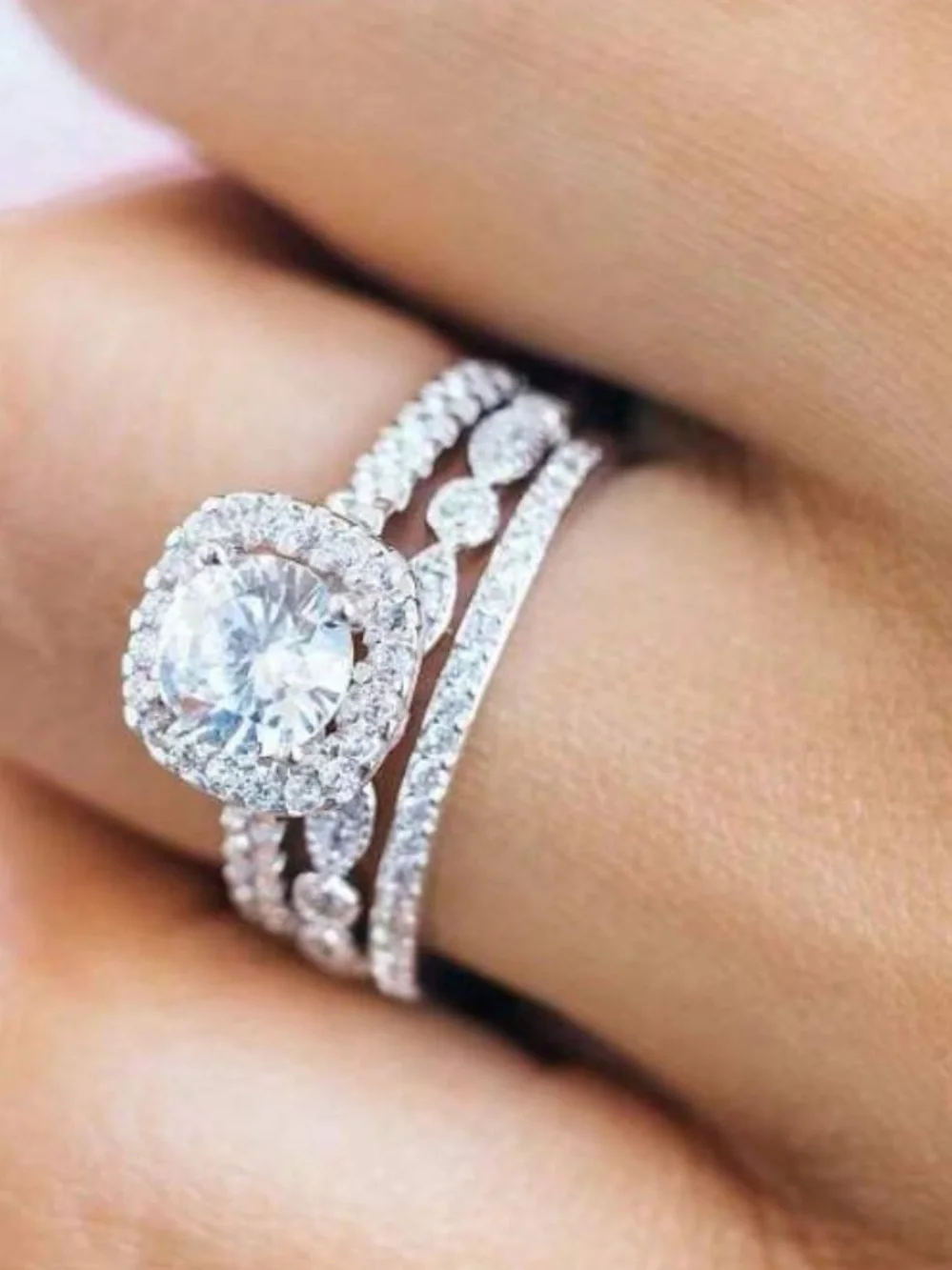 Silver ring set - Picture 2 of 3